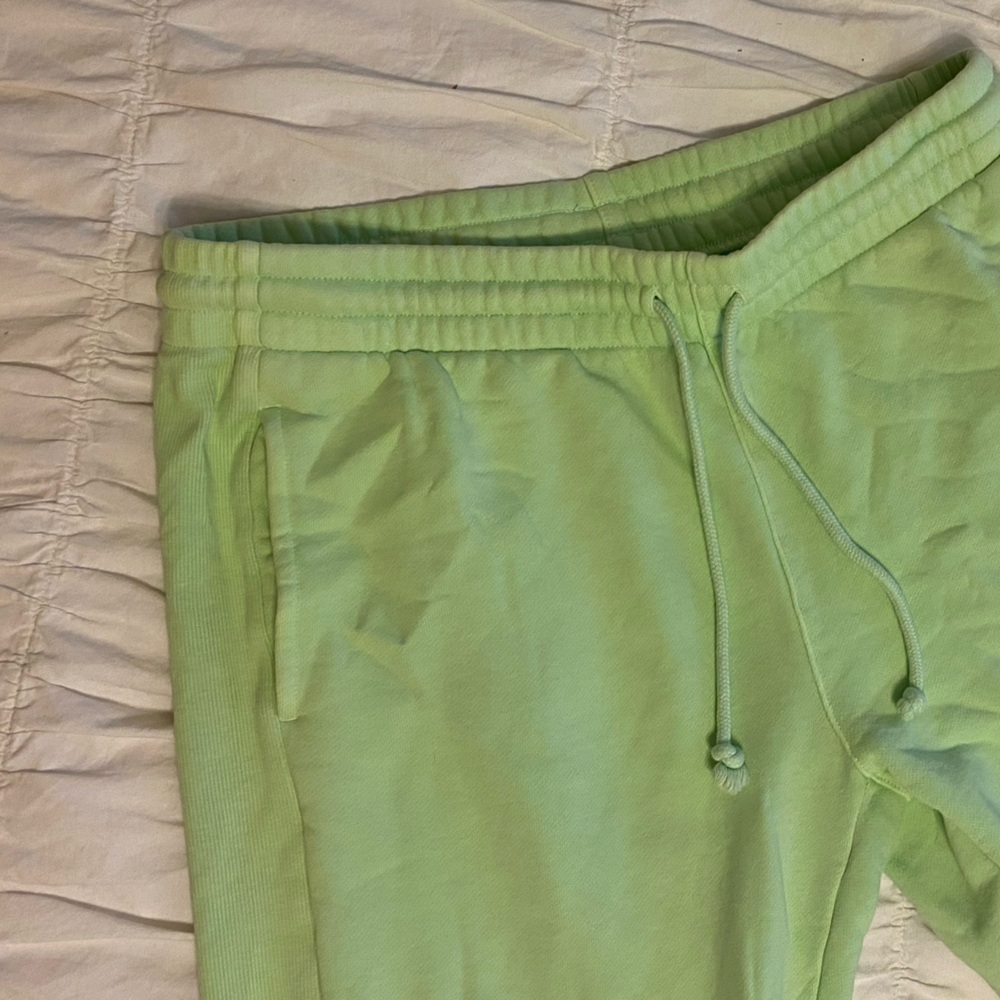 TNA "Cozy Af" Lime Green Joggers M